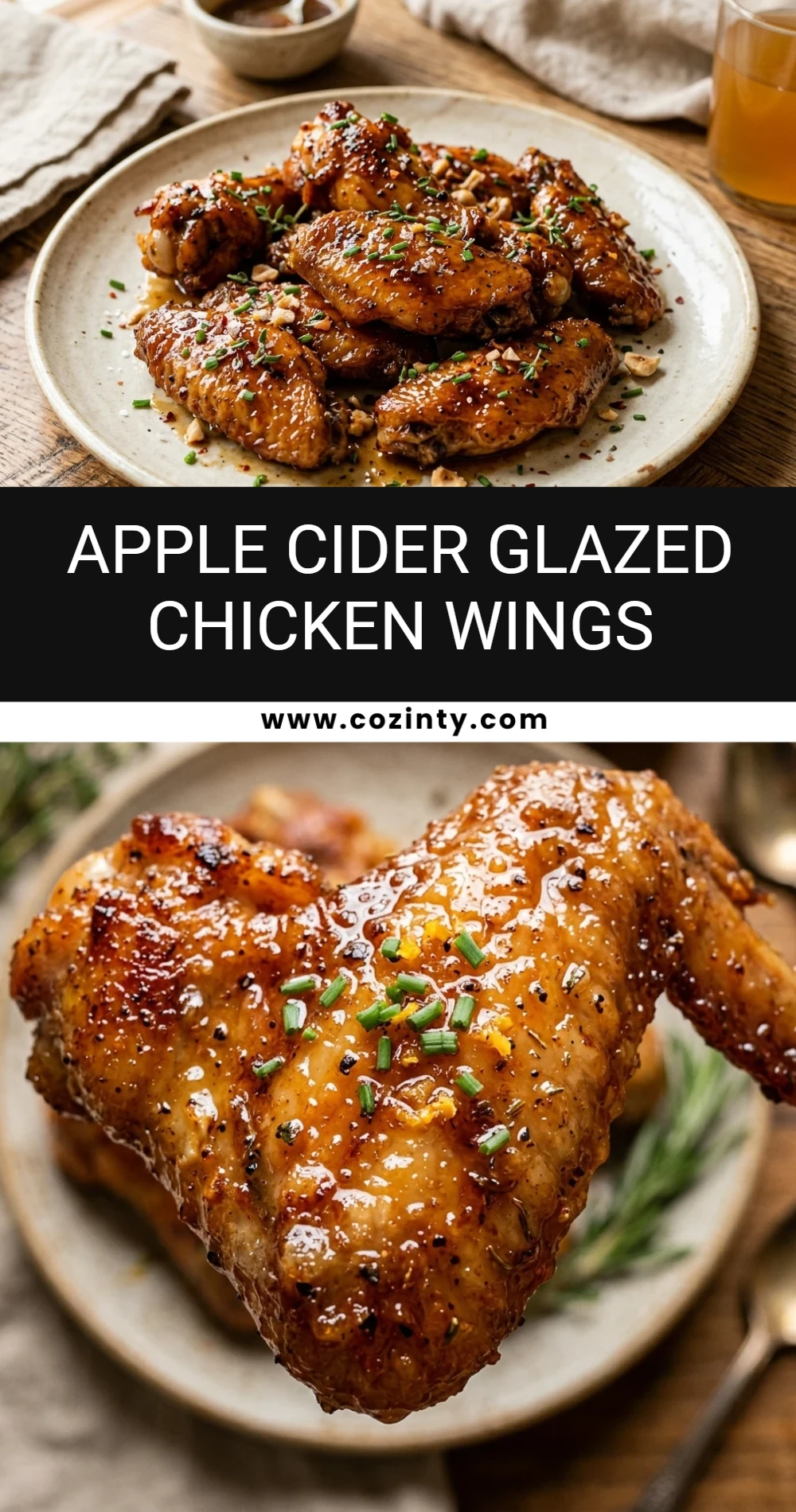 Apple Cider Glazed Chicken Wings