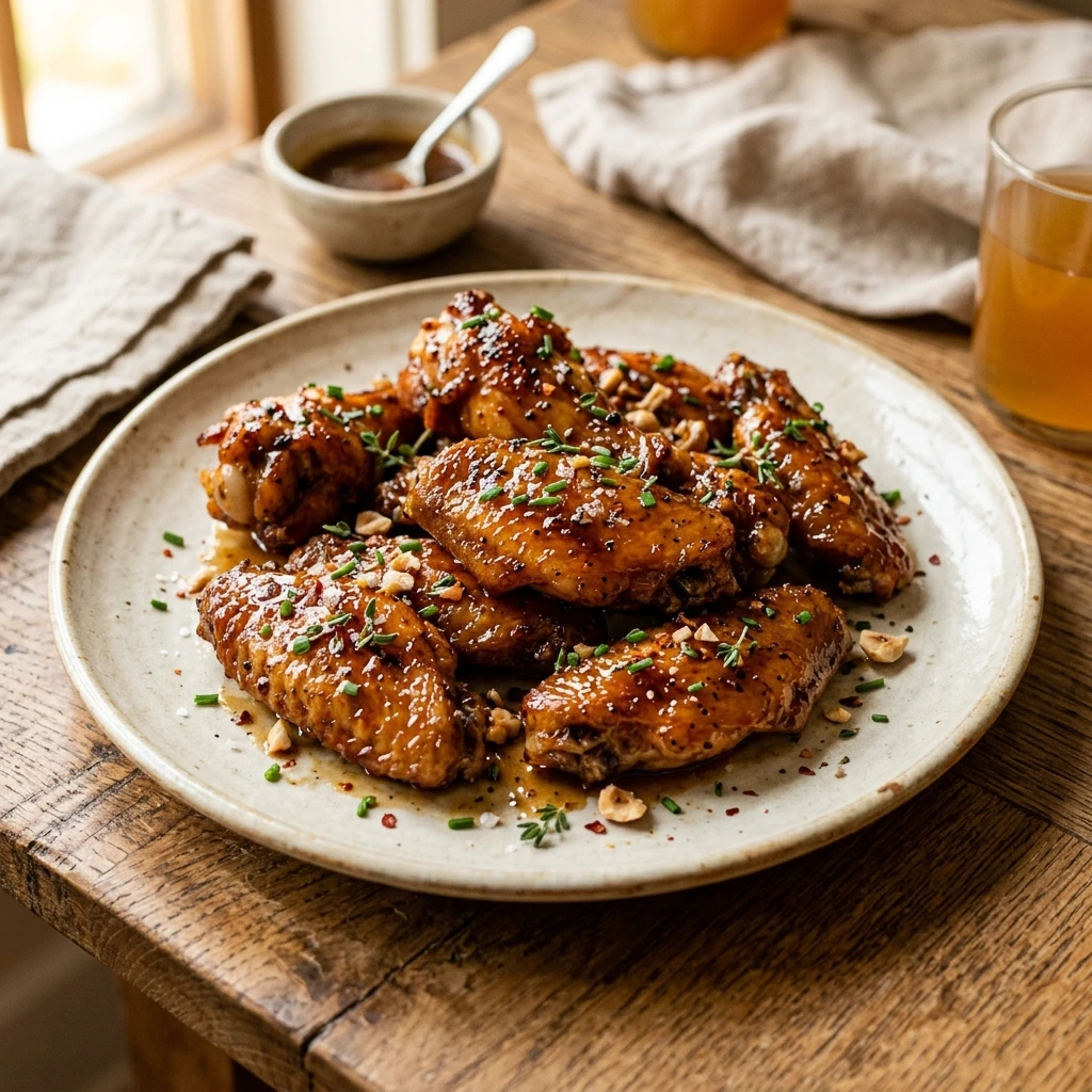 Apple Cider Glazed Chicken Wings