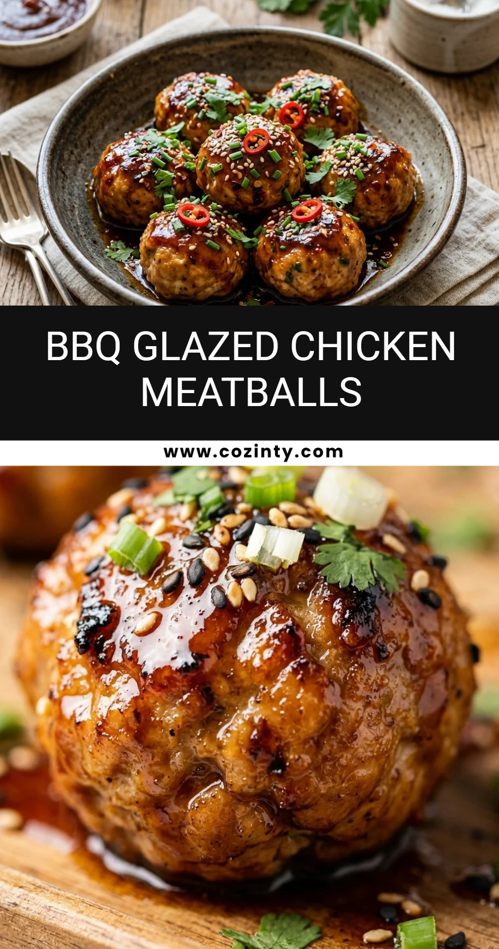 BBQ Glazed Chicken Meatballs
