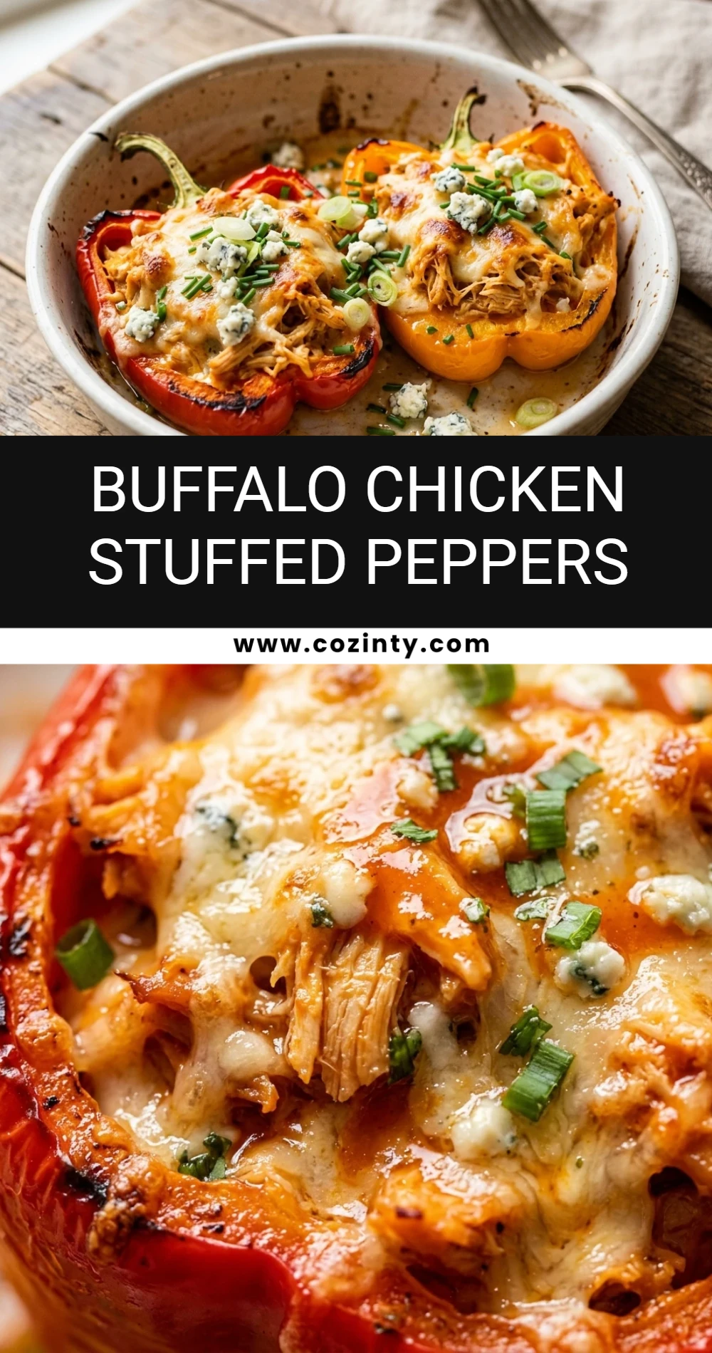 Buffalo Chicken Stuffed Peppers