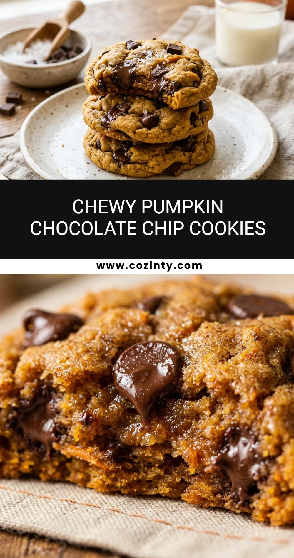 Chewy Pumpkin Chocolate Chip Cookies