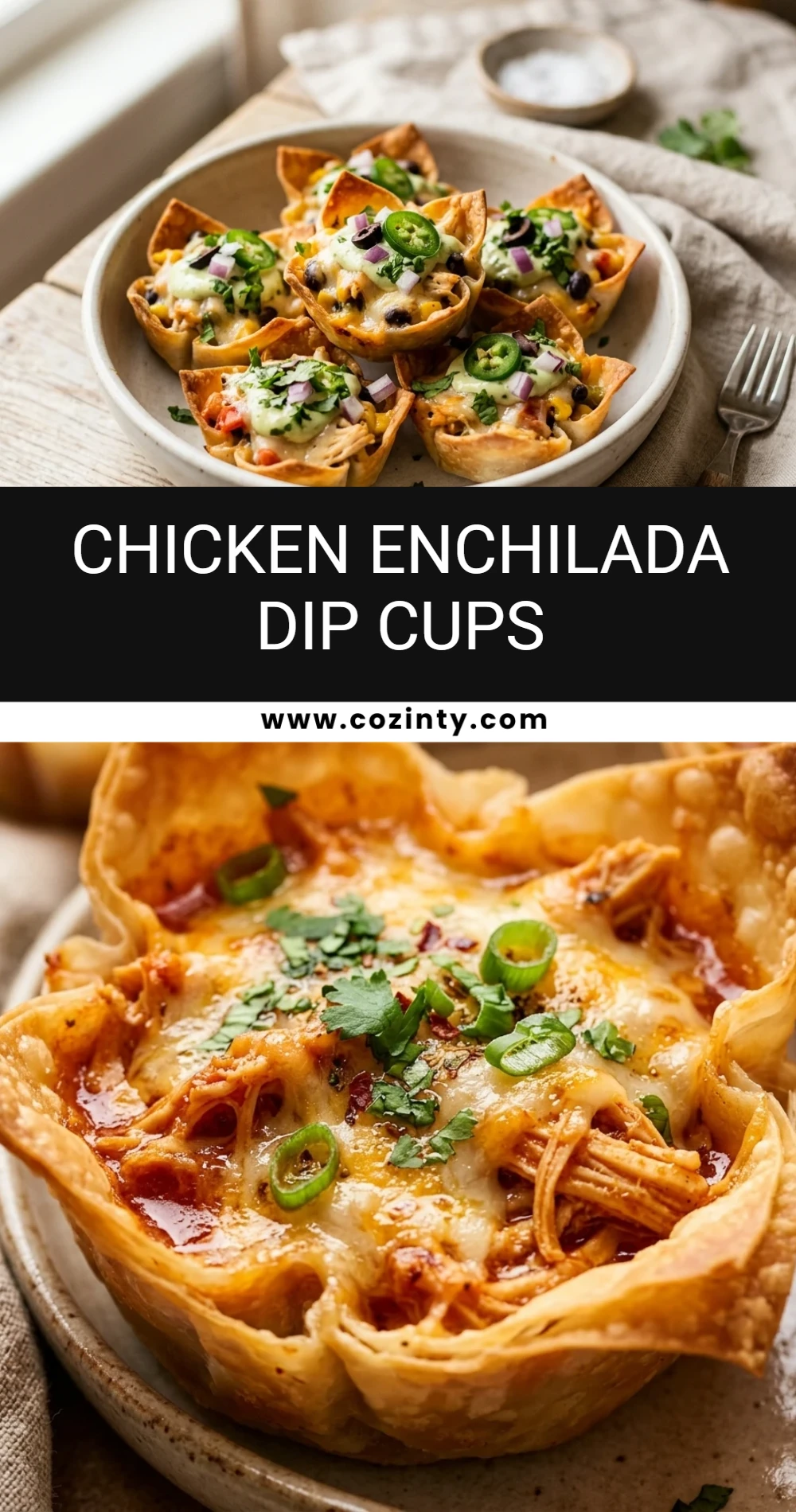 Chicken Enchilada Dip Cups