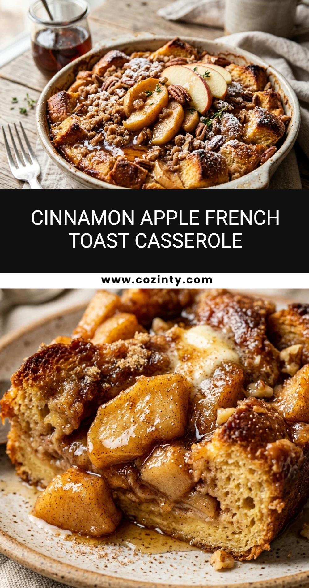 Cinnamon Apple French Toast Casserole