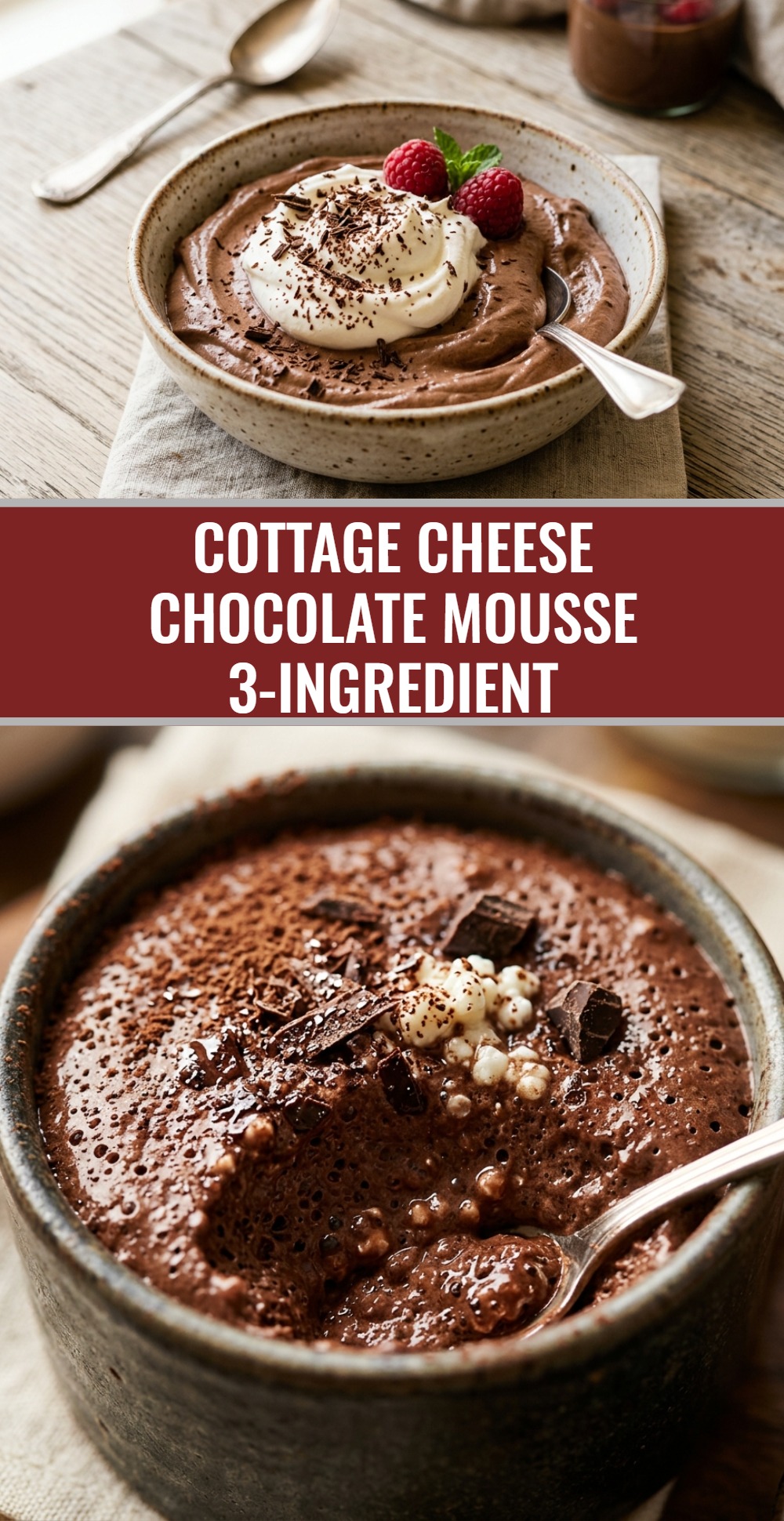 Cottage Cheese Chocolate Mousse 3-Ingredient