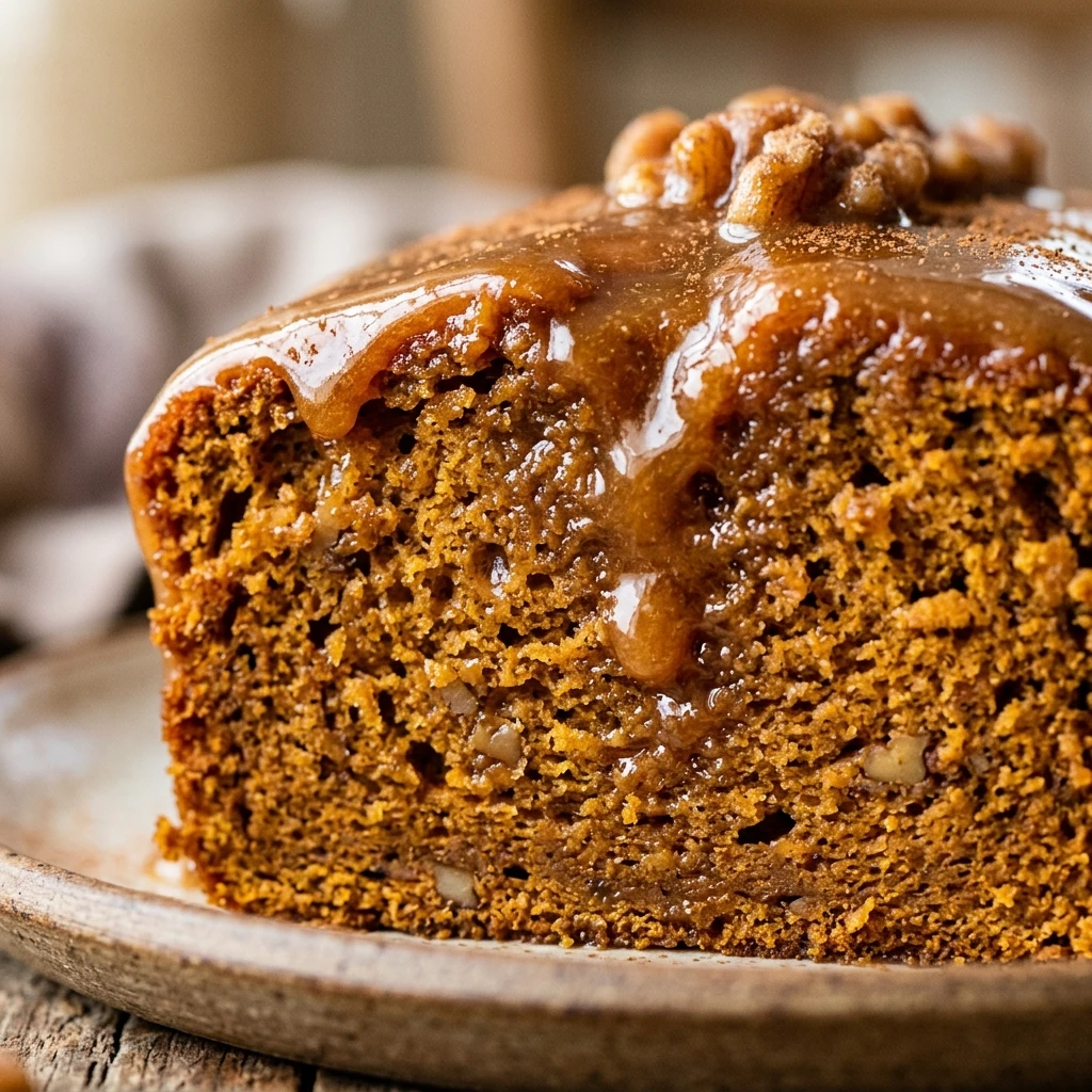 Creamy Maple Glazed Pumpkin Bread