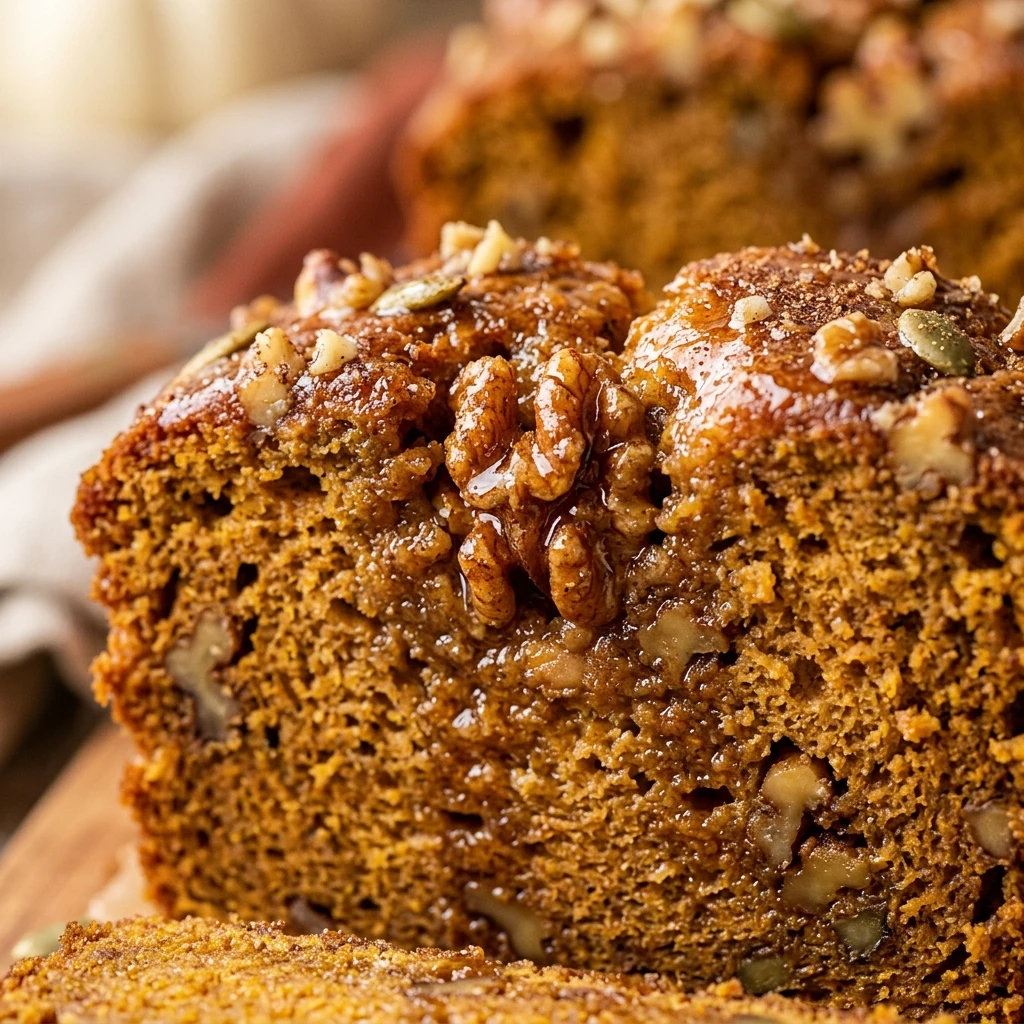 Creamy Pumpkin Walnut Bread