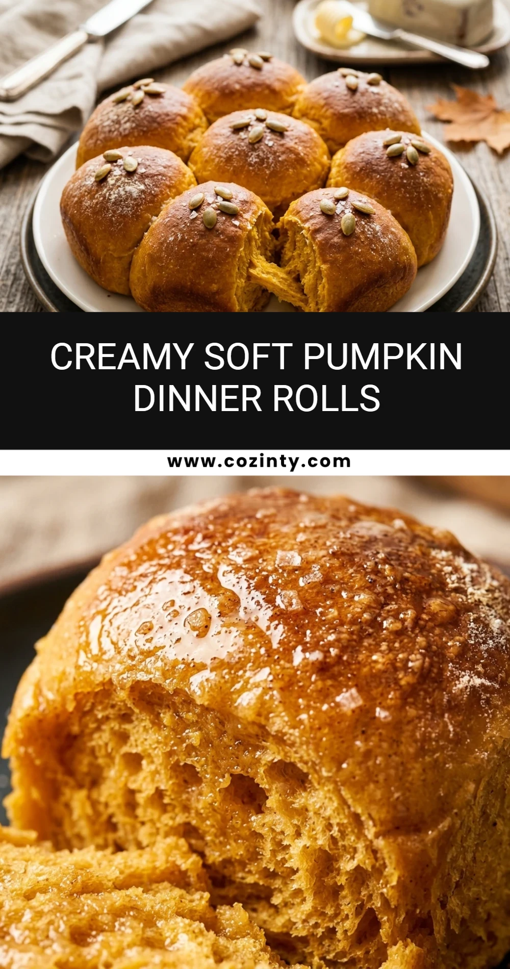 Creamy Soft Pumpkin Dinner Rolls