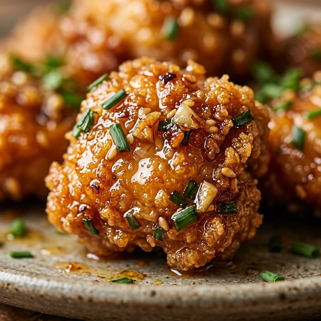 Crispy Honey Garlic Chicken Bites