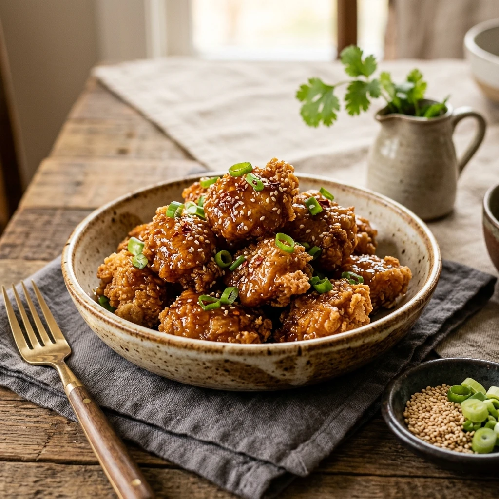 Crispy Honey Garlic Chicken Bites