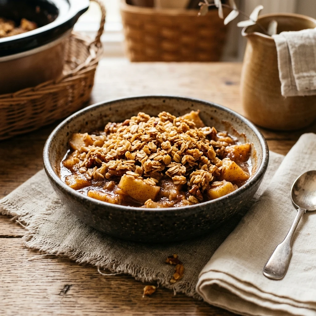 Crockpot Apple Crisp With Oats