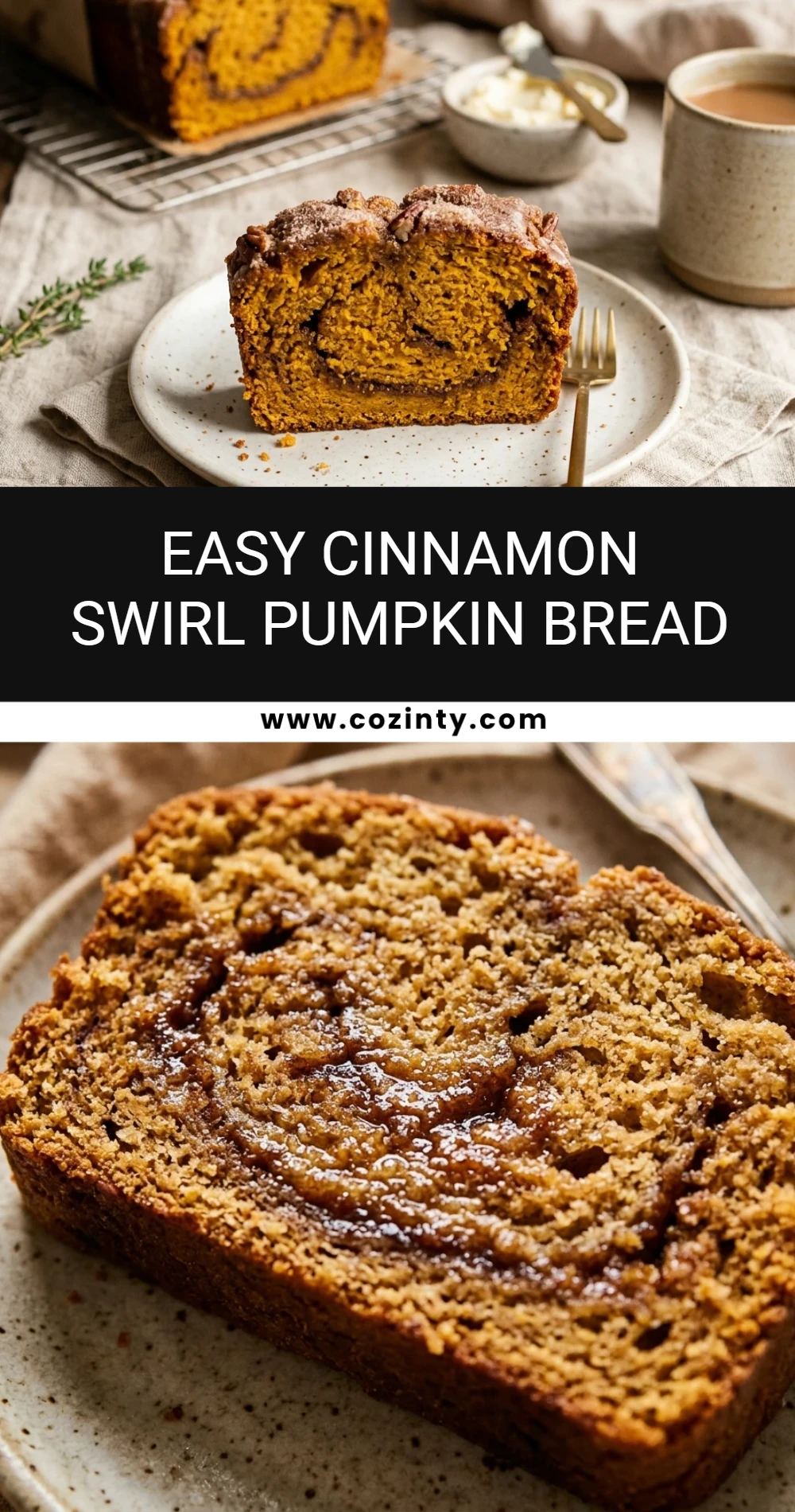 Easy Cinnamon Swirl Pumpkin Bread
