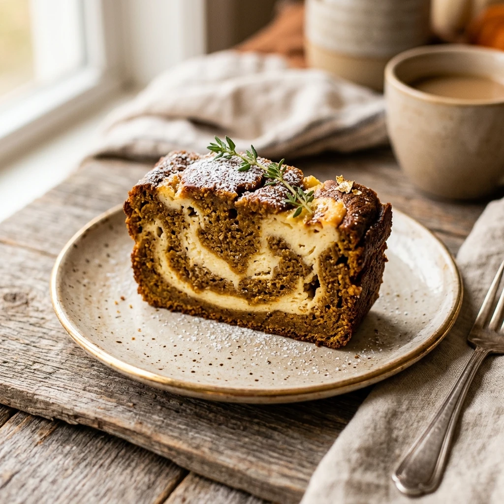 Easy Cream Cheese Swirled Pumpkin Bread