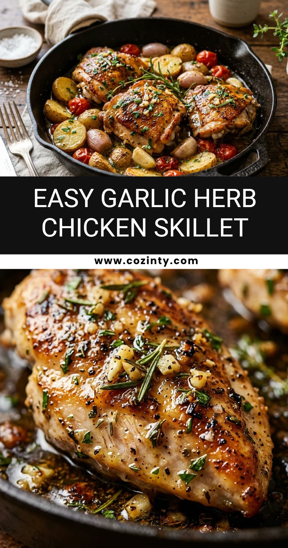 Easy Garlic Herb Chicken Skillet