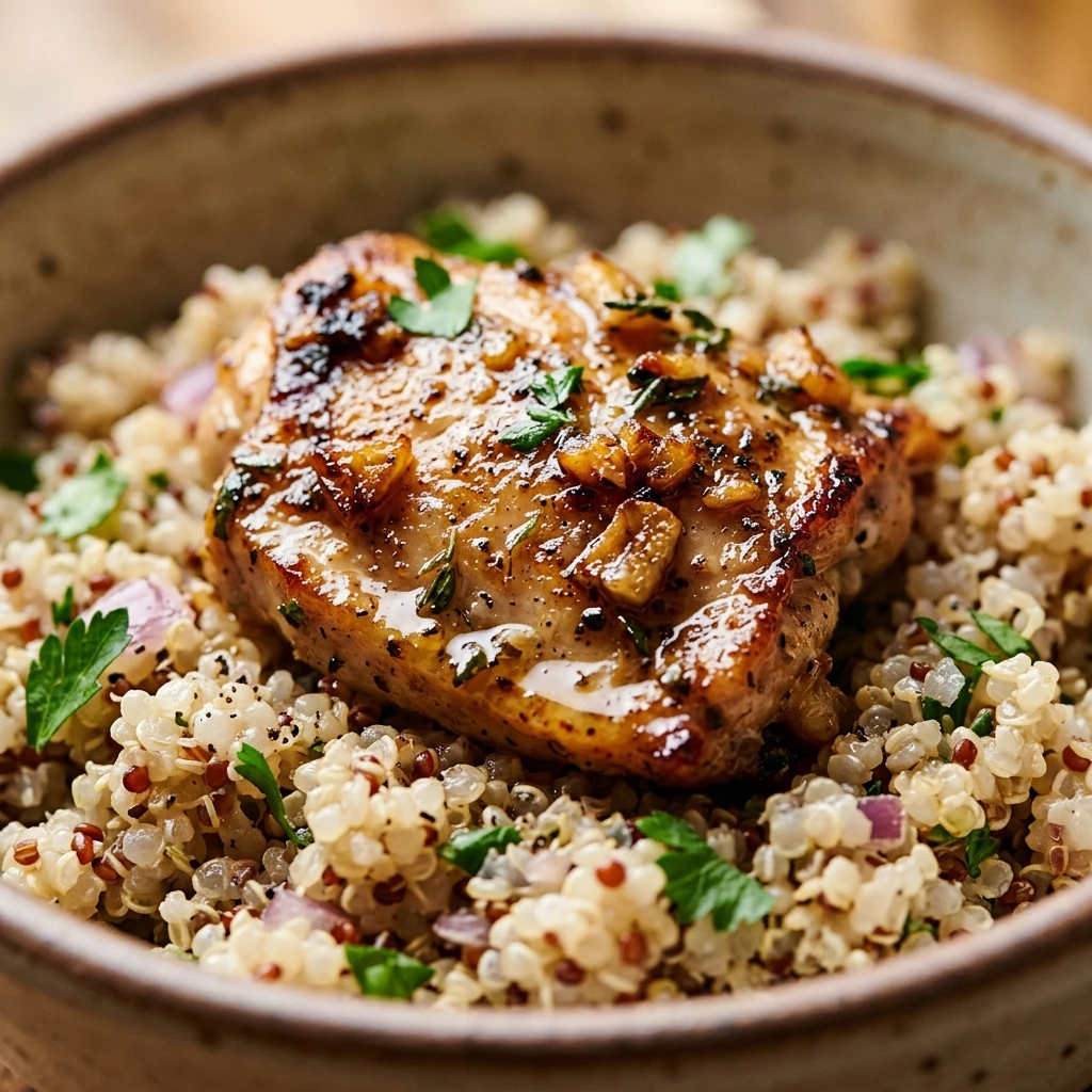 Easy High Protein Garlic Chicken And Quinoa
