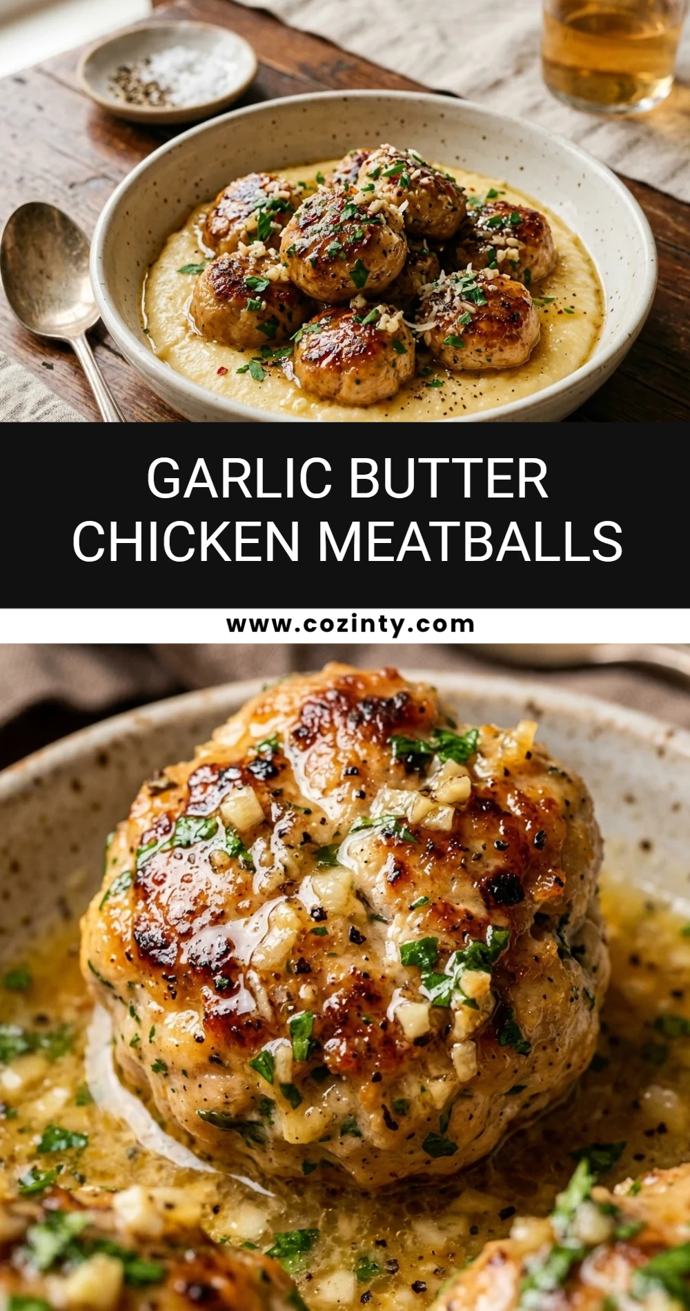 Garlic Butter Chicken Meatballs
