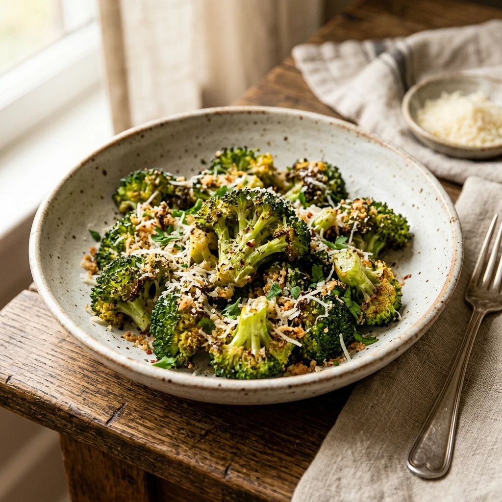 Garlic Parmesan Roasted Broccoli
