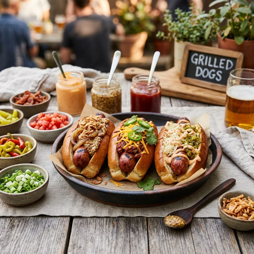 Grilled Hot Dogs Bar