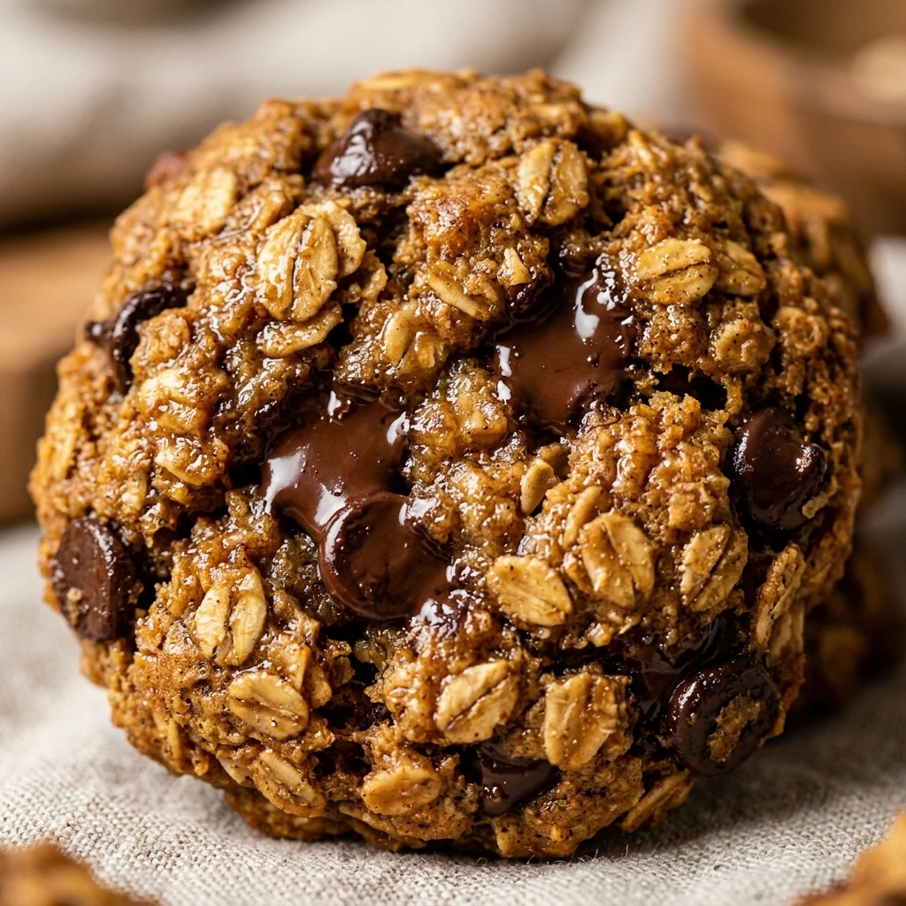 Healthy Pumpkin Chocolate Chip Oat Cookies
