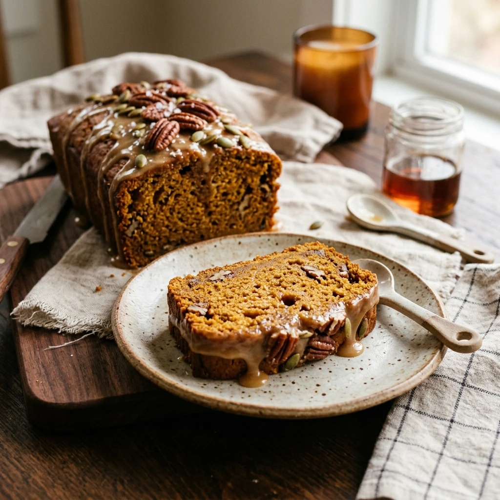 Maple Glazed Pumpkin Bread