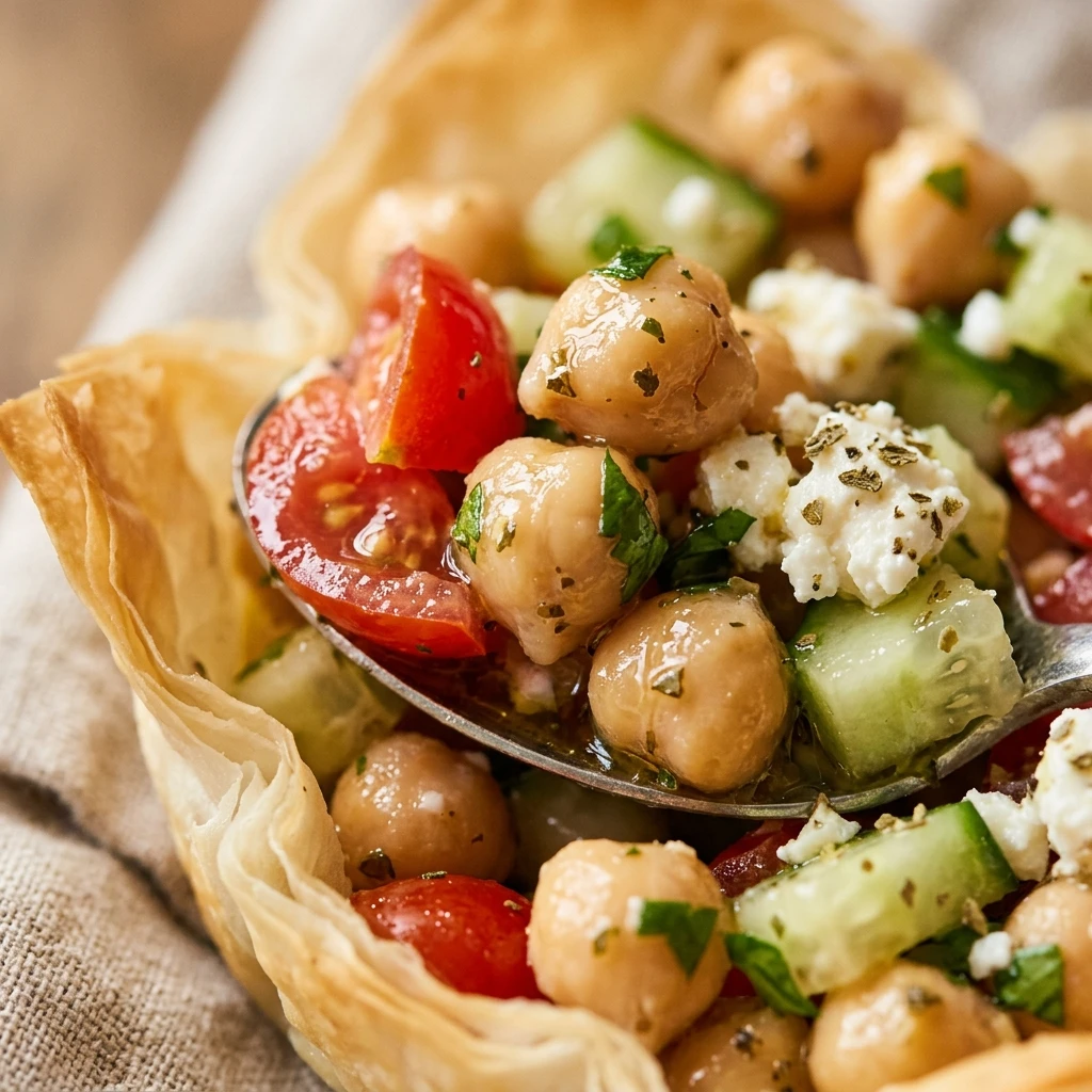 Mediterranean Chickpea Salad Cups