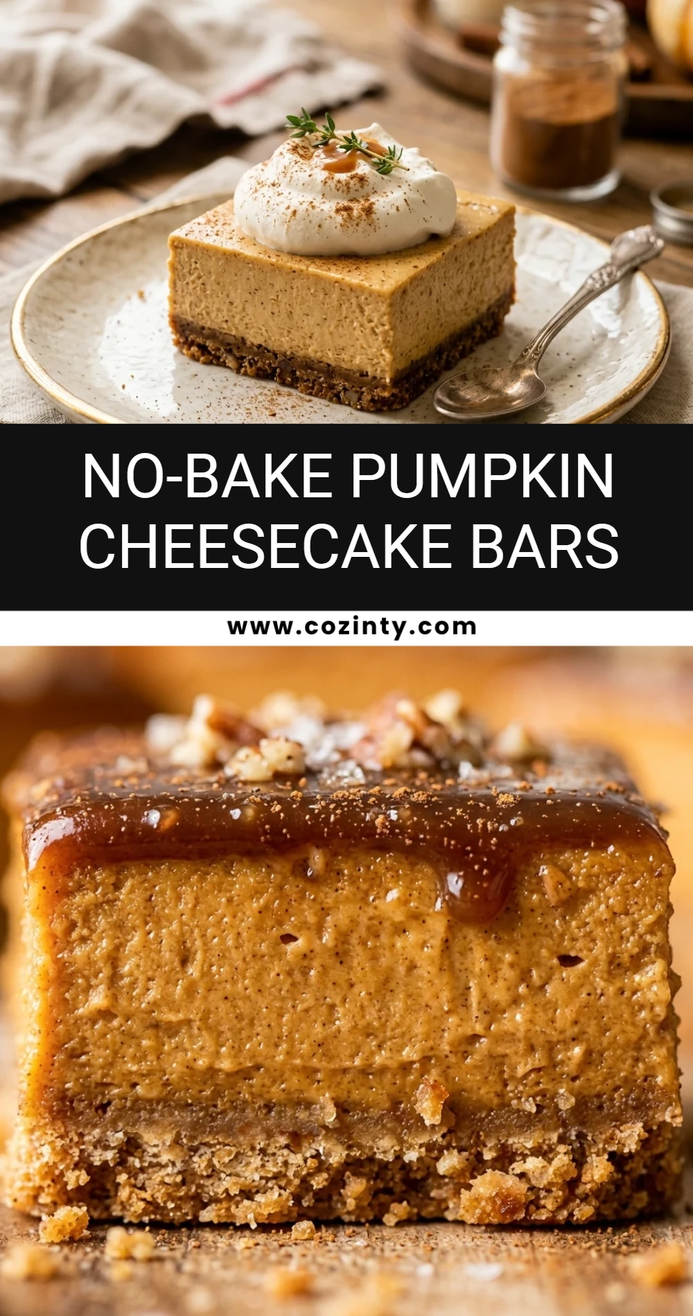 No-Bake Pumpkin Cheesecake Bars