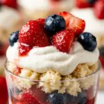 Patriotic Berry Shortcake Cups