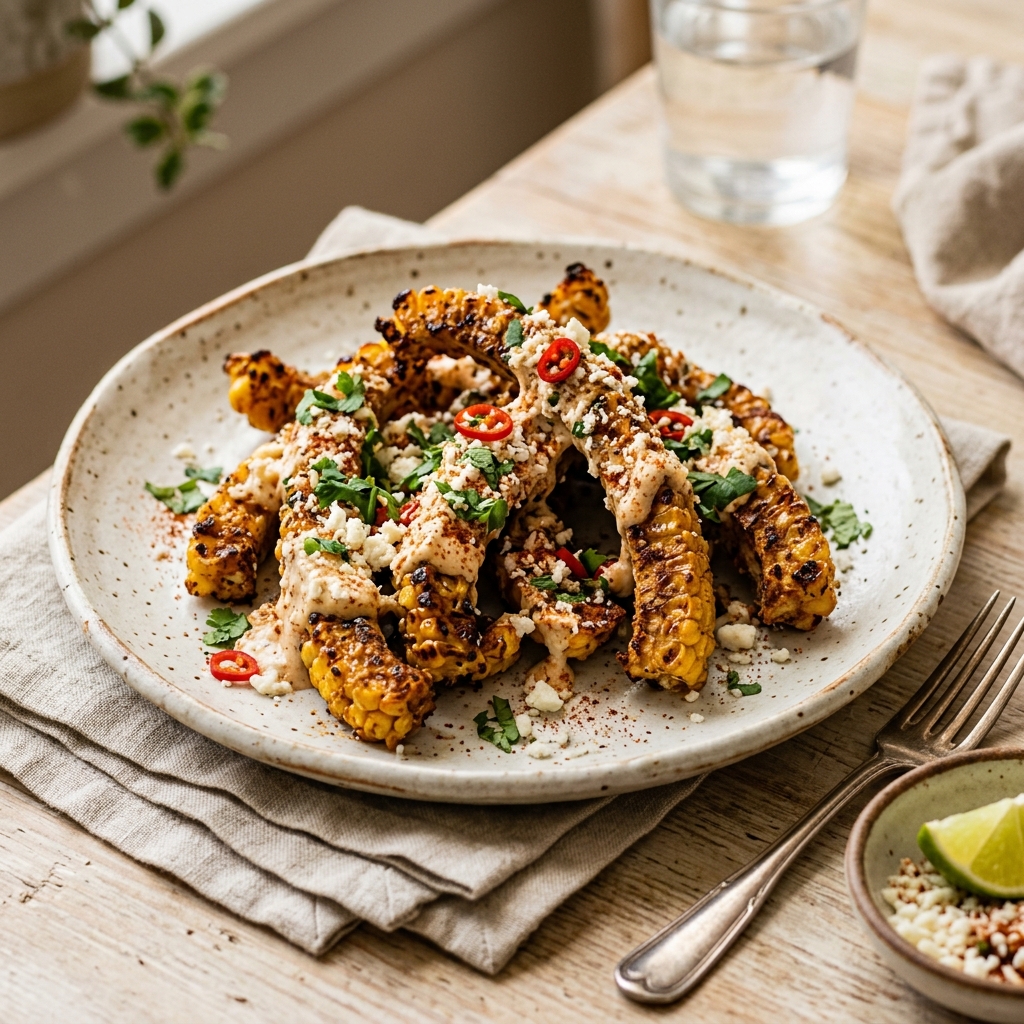 Protein Corn Ribs Elote Air Fryer