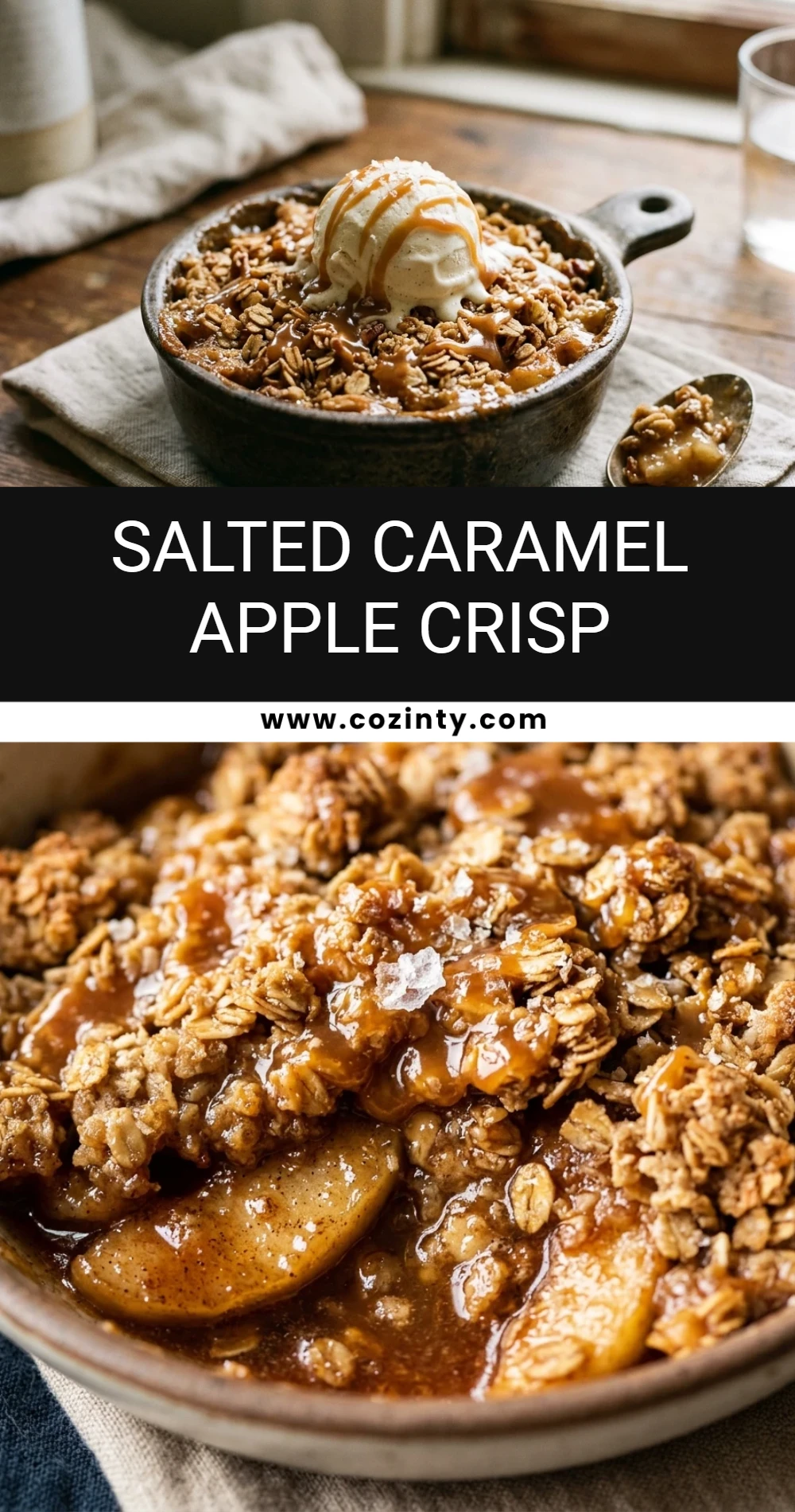 Salted Caramel Apple Crisp