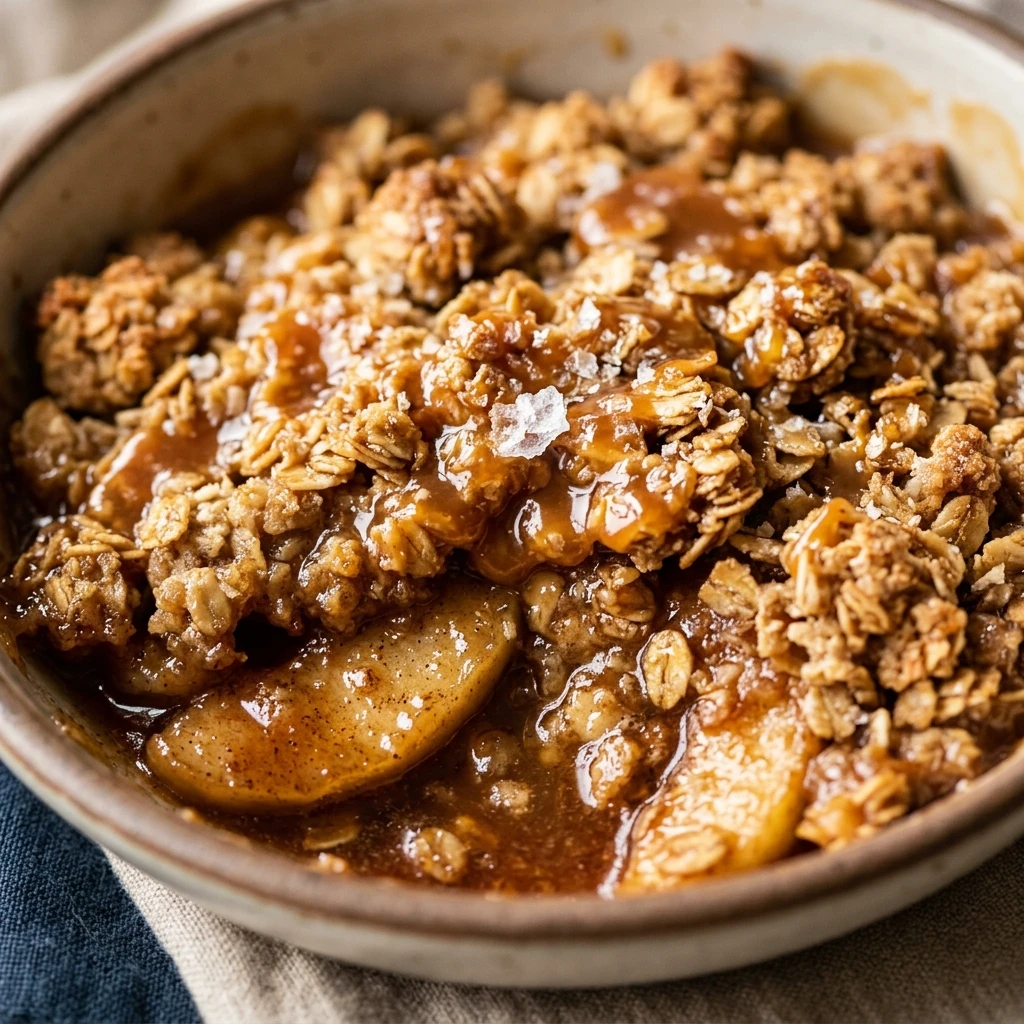 Salted Caramel Apple Crisp