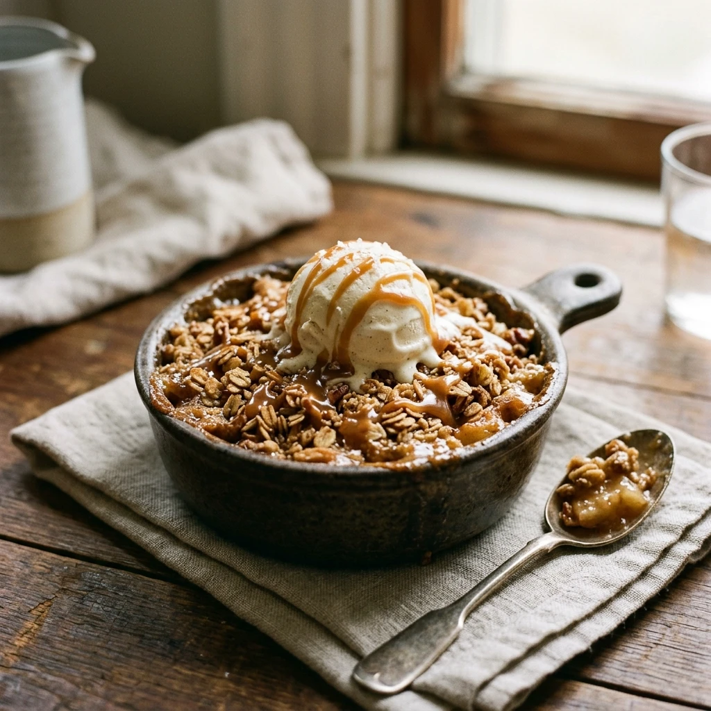 Salted Caramel Apple Crisp