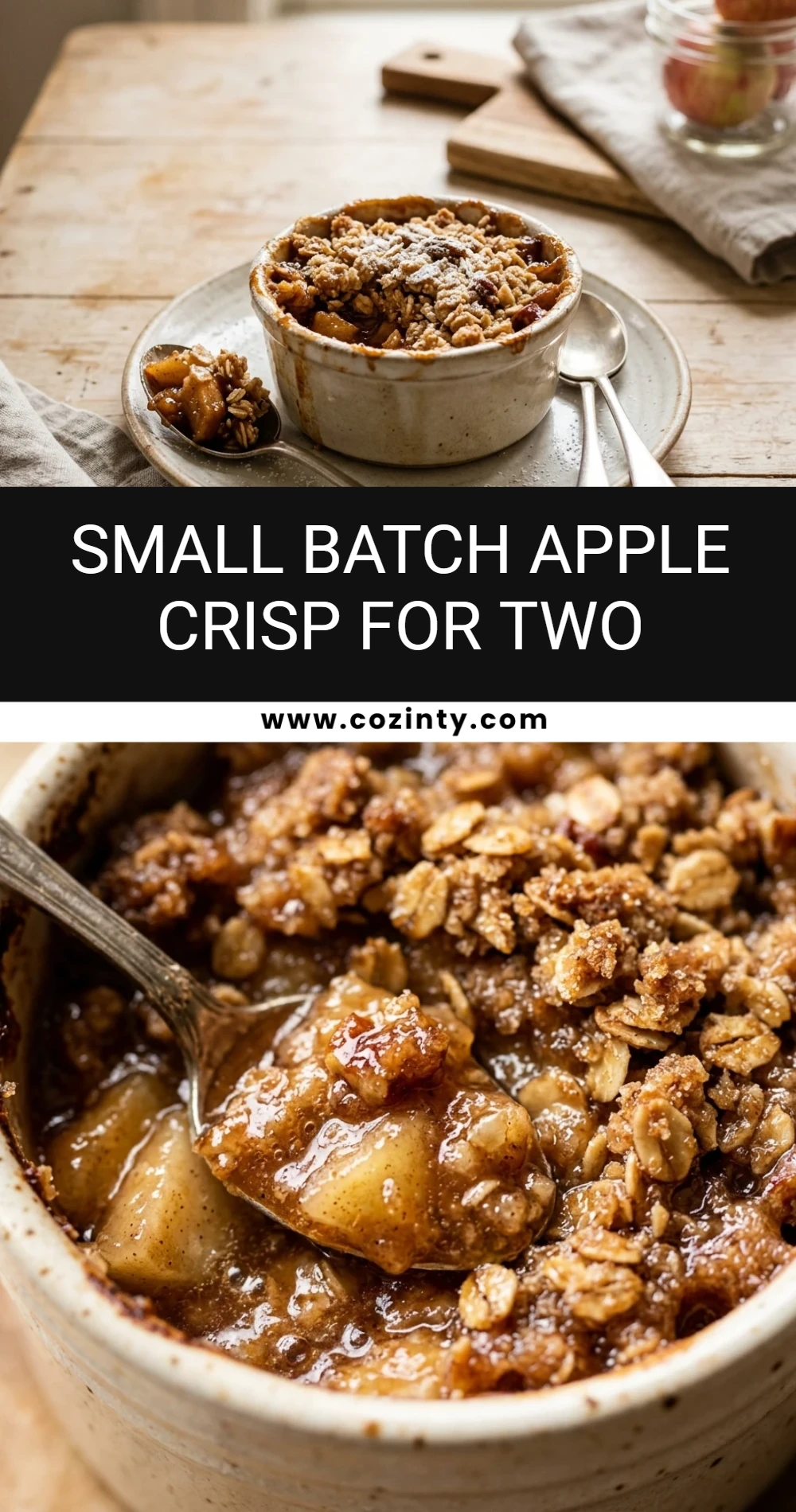Small Batch Apple Crisp For Two
