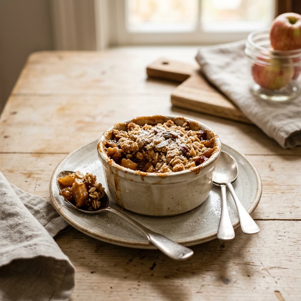 Small Batch Apple Crisp For Two