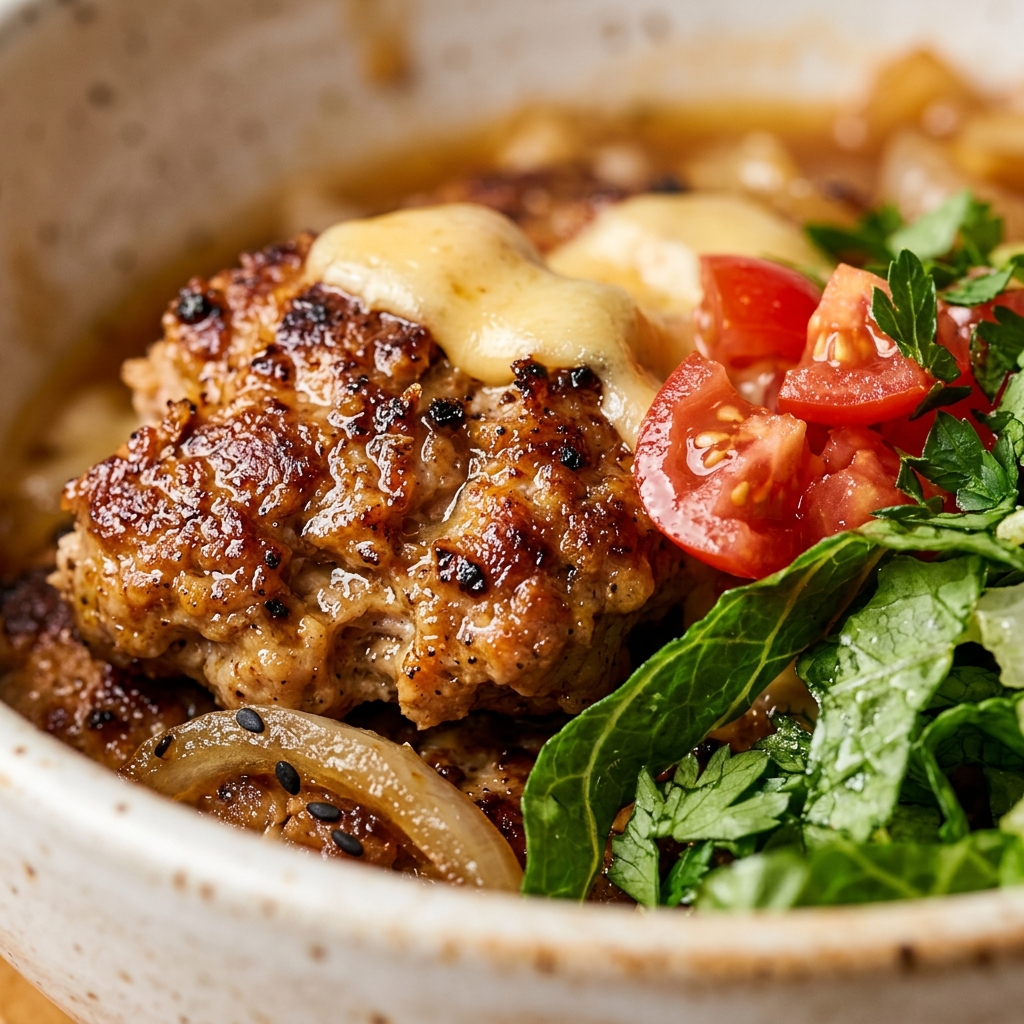 Smash Chicken Burger Bowl Low Carb