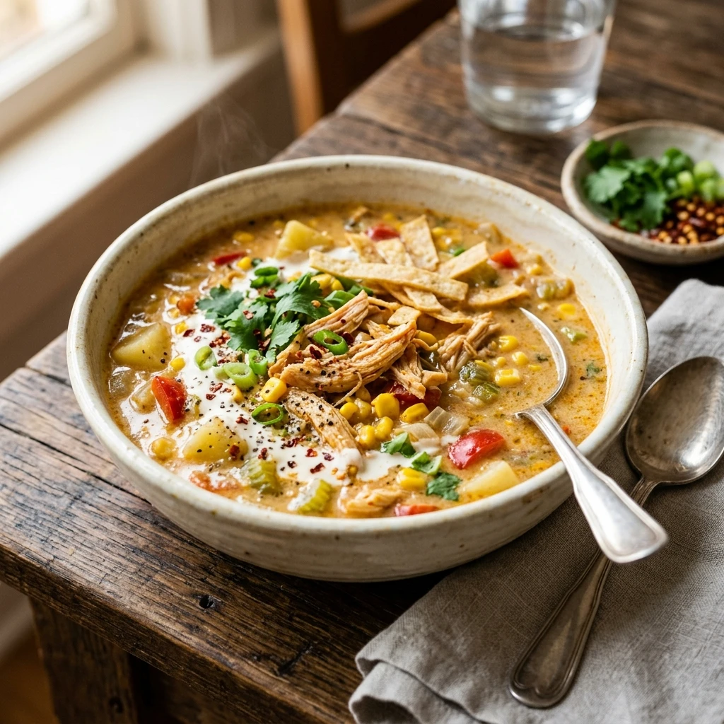 Spicy Chicken And Corn Chowder