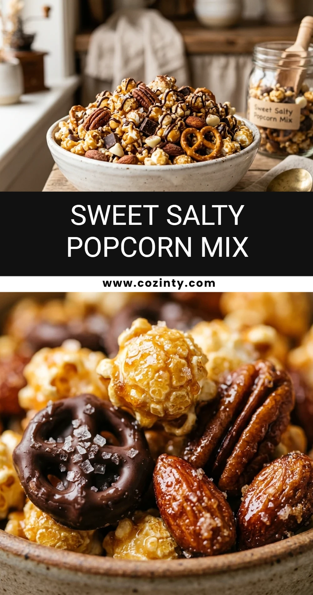 Sweet Salty Popcorn Mix